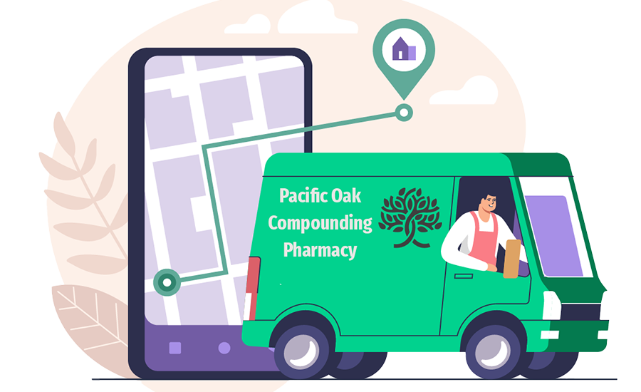 Cartoon delivery truck with phone image of a street map.